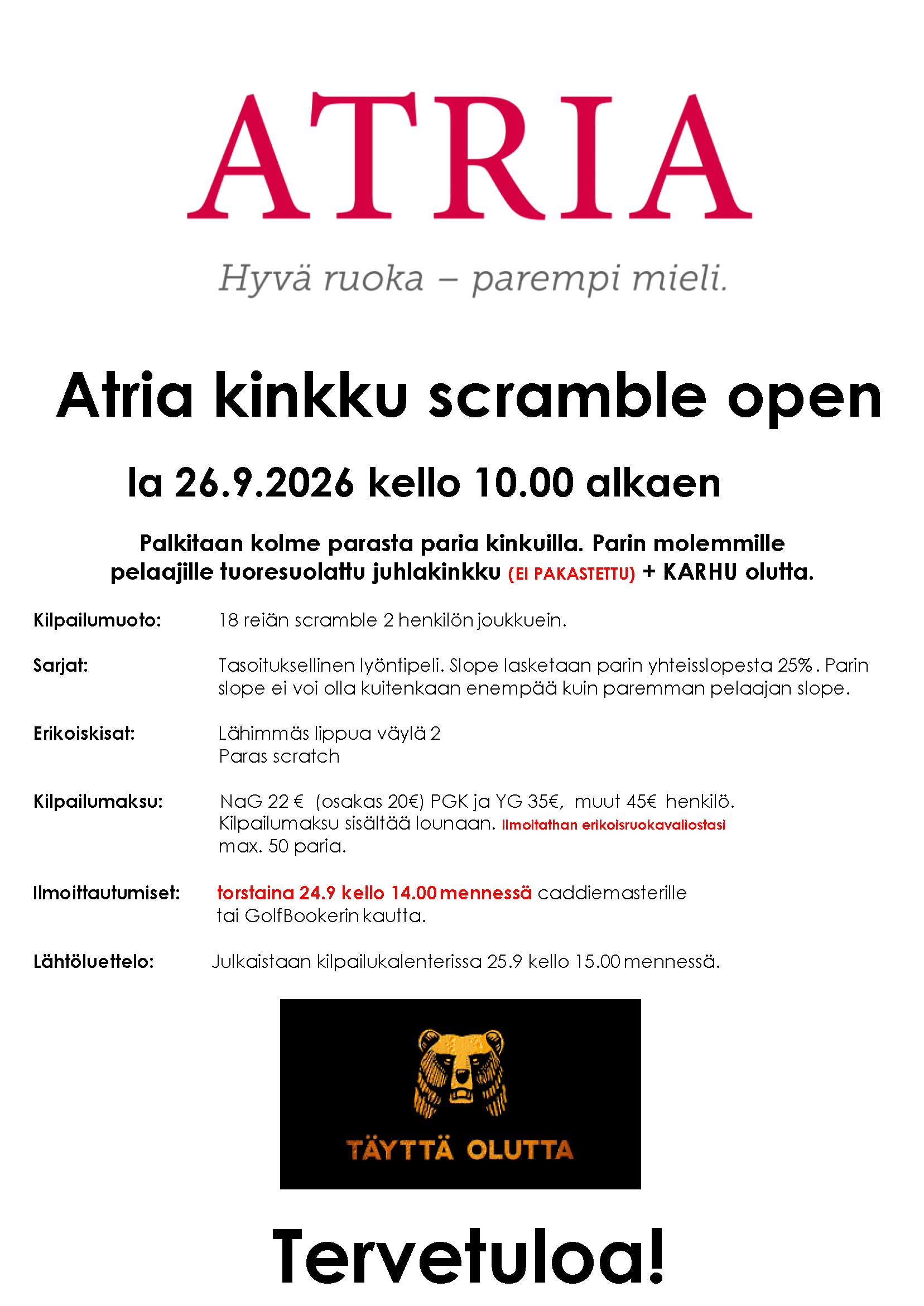 Atria kinkku scramble 26.9.