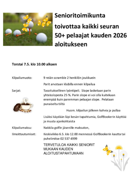 NaG seniorien kauden avaus