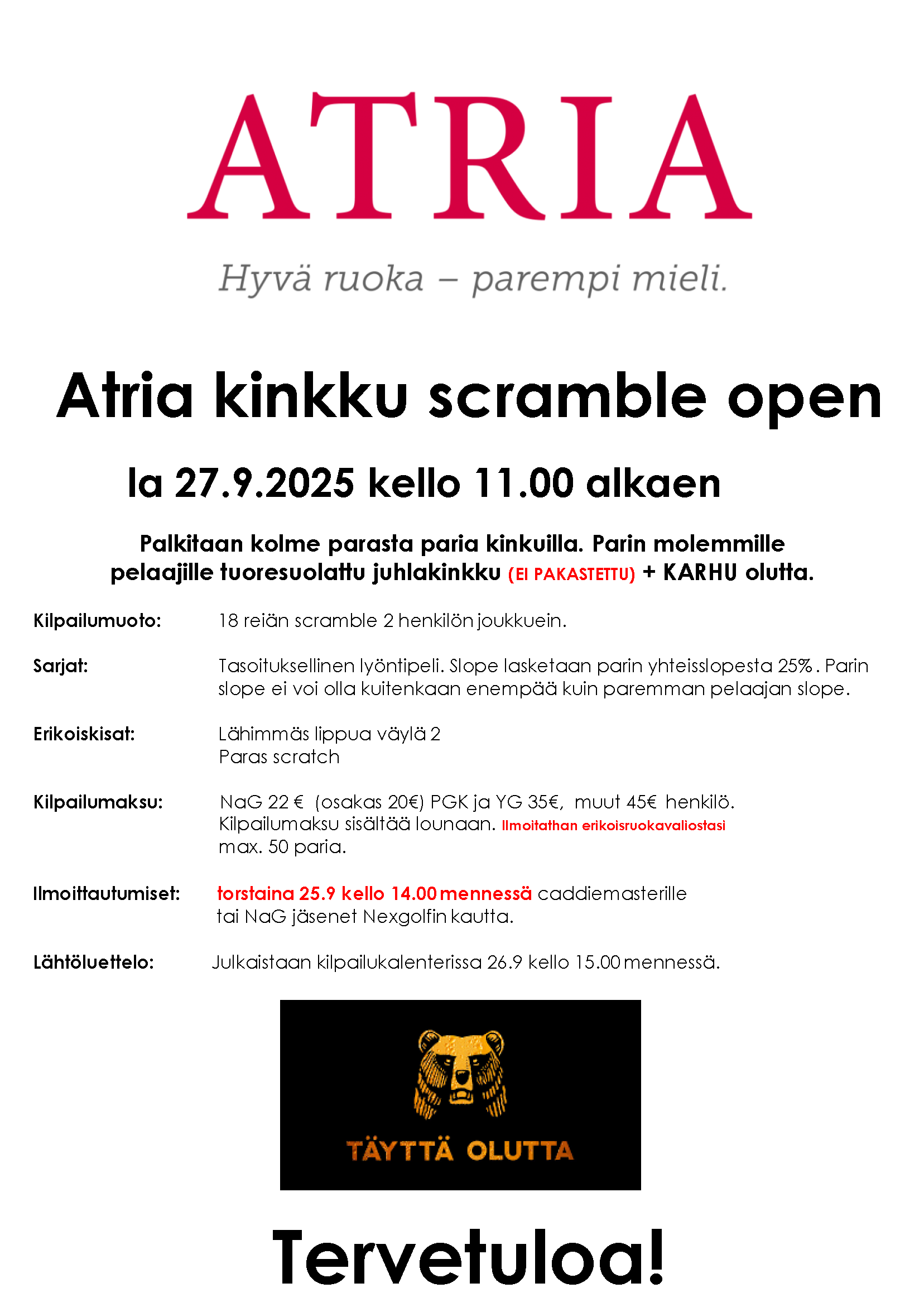 Atria kinkku scramble 27.9.