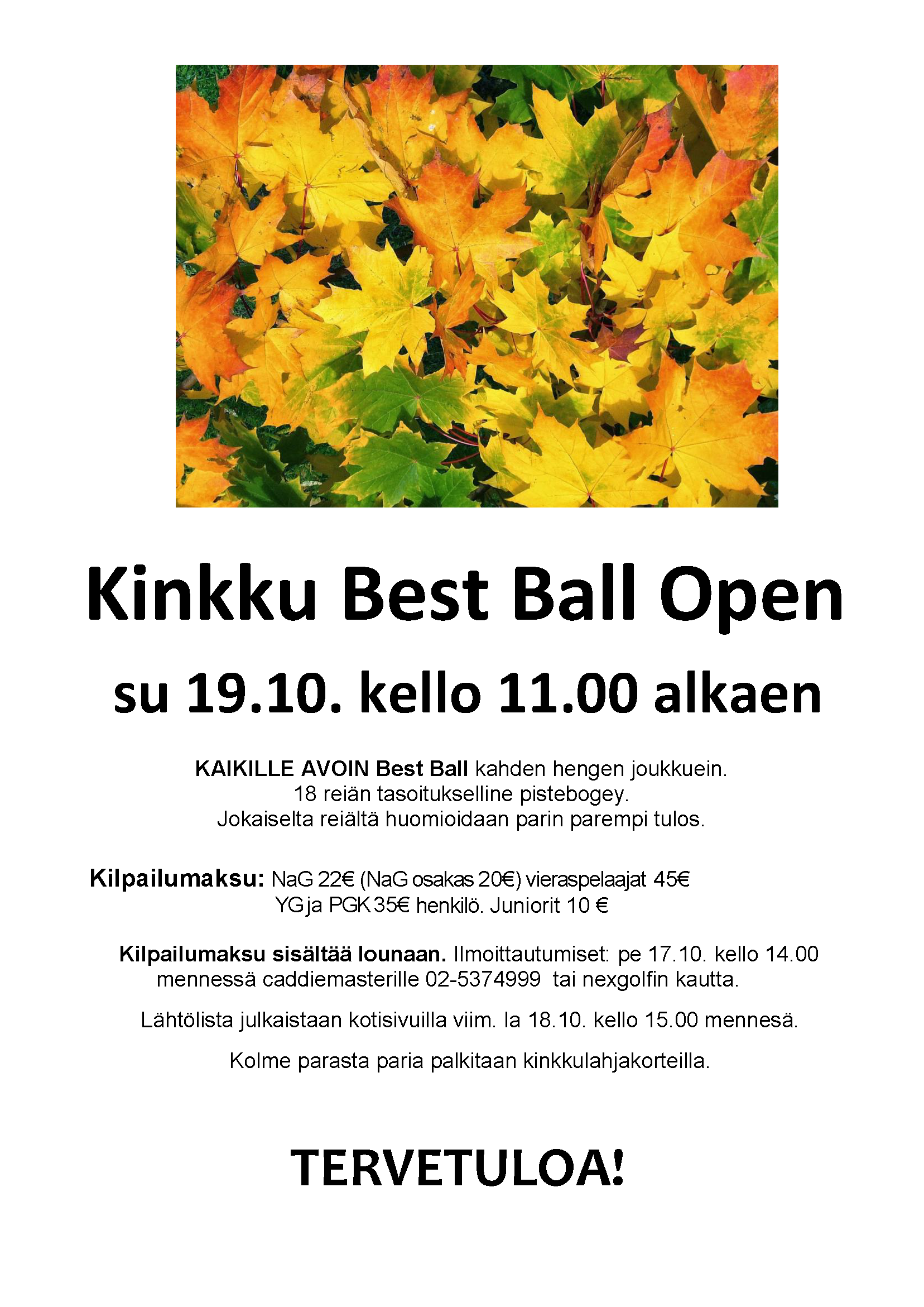 Kinkku Best Ball Open 19.10.2025