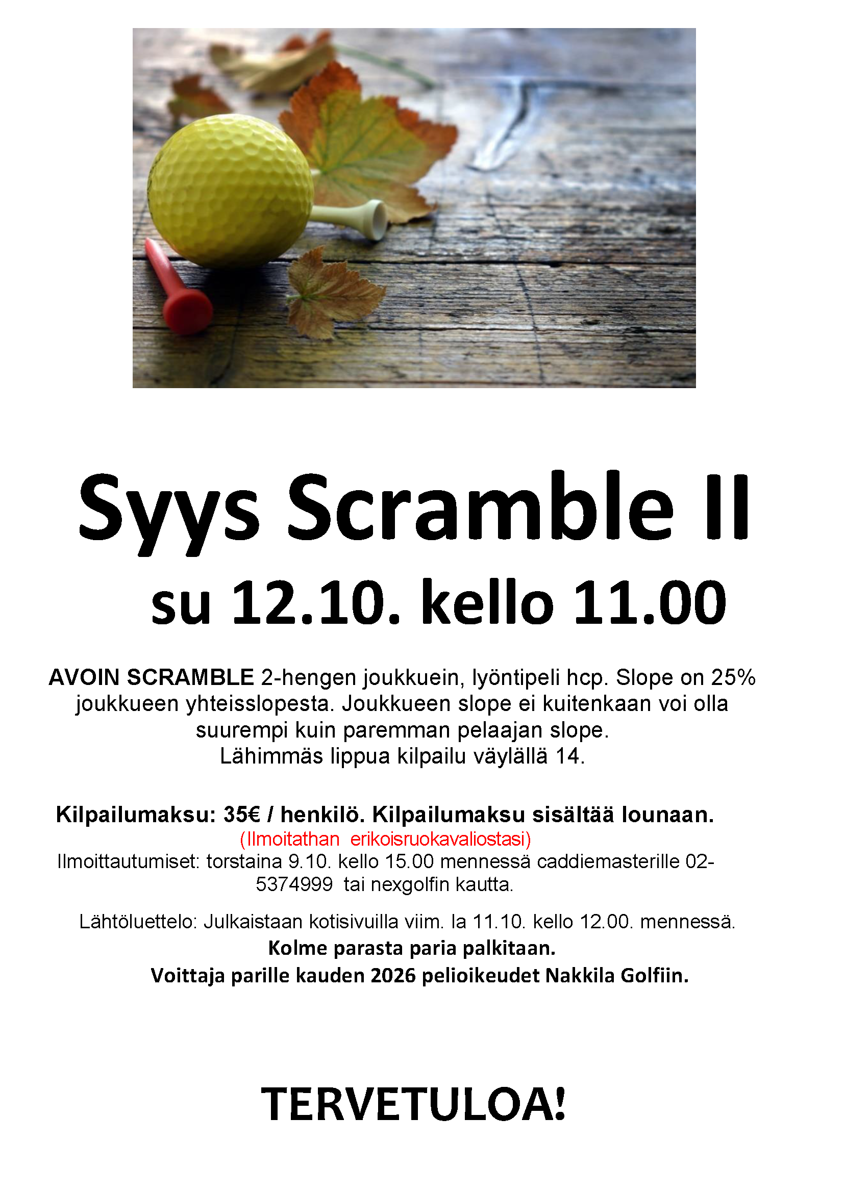 Syys Scramble II su 12.10.