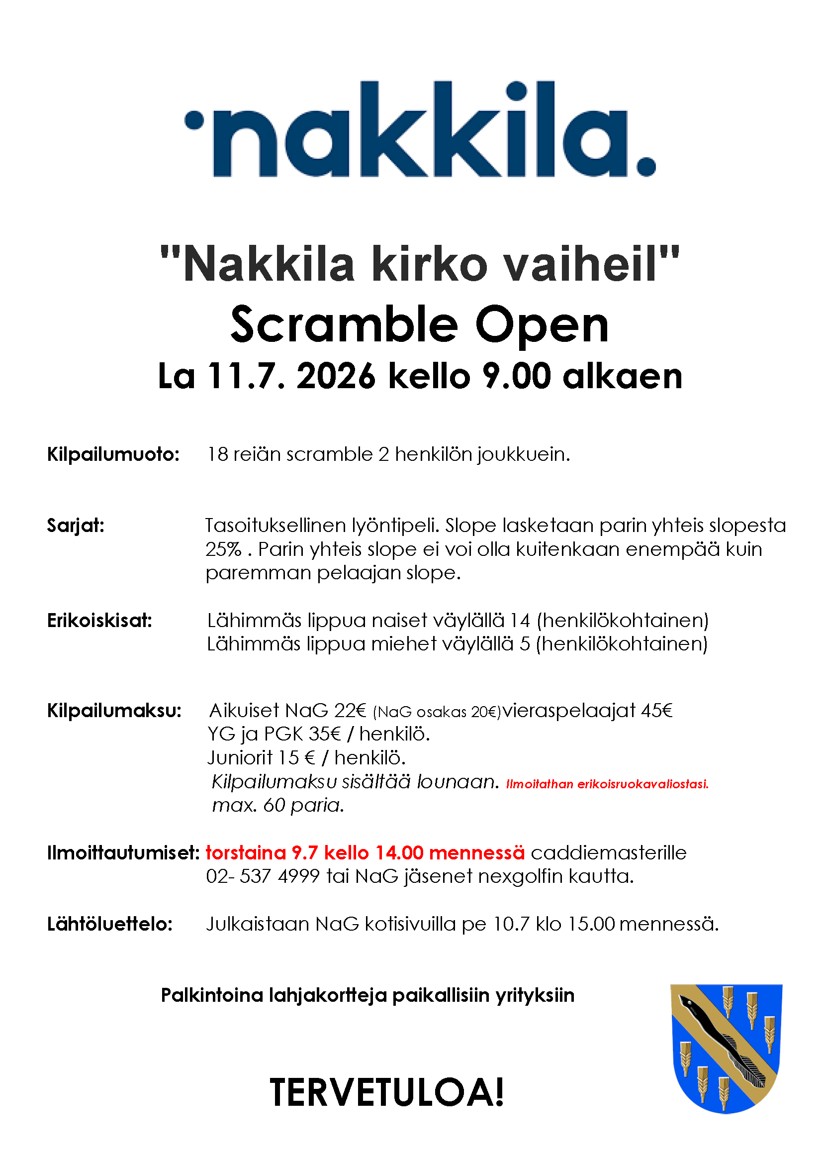 “Nakkila kirko vaiheil” Scramble